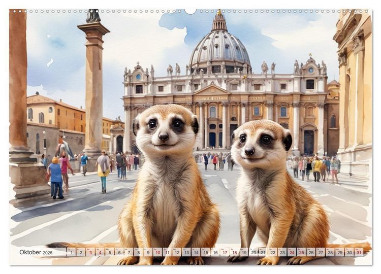 Produktbild: Erdm&auml;nnchen in Italien (Wandkalender 2026 DIN A2 quer), CALVENDO Monatskalender