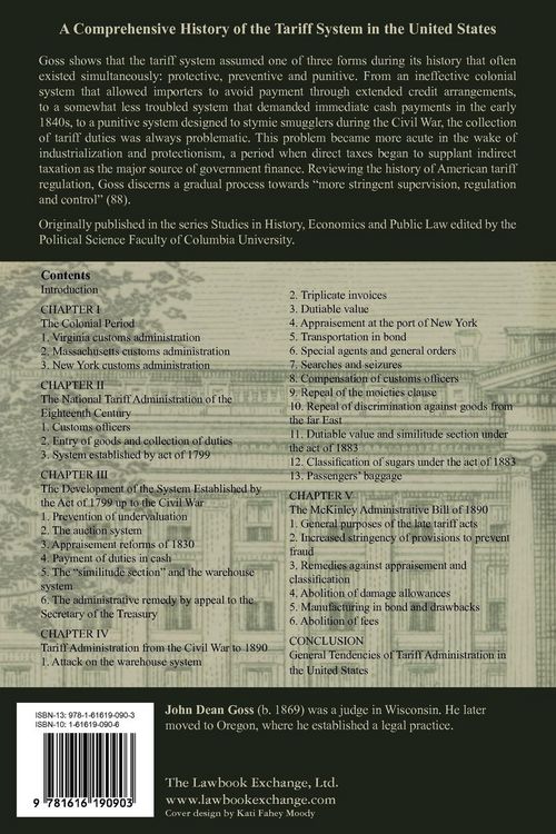 Produktbild: The History of Tariff Administration in the United States