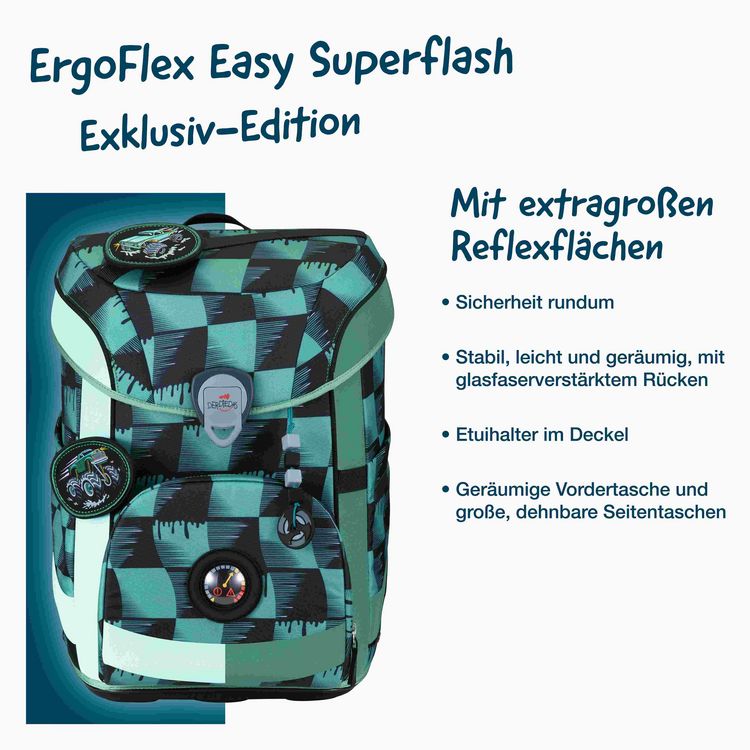Produktbild: DerDieDas Schulranzen Set ErgoFlex Easy Superflash, Schulranzen Set, 5tlg, Super Truck