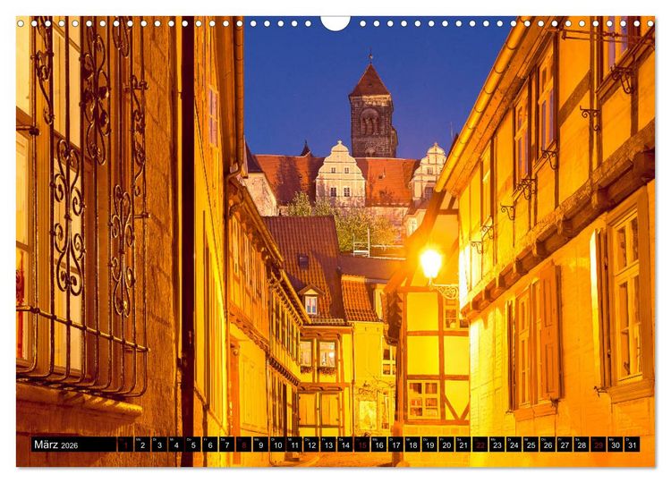 Produktbild: QUEDLINBURG F&Uuml;R NACHTSCHW&Auml;RMER (Wandkalender 2026 DIN A3 quer), CALVENDO Monatskalender