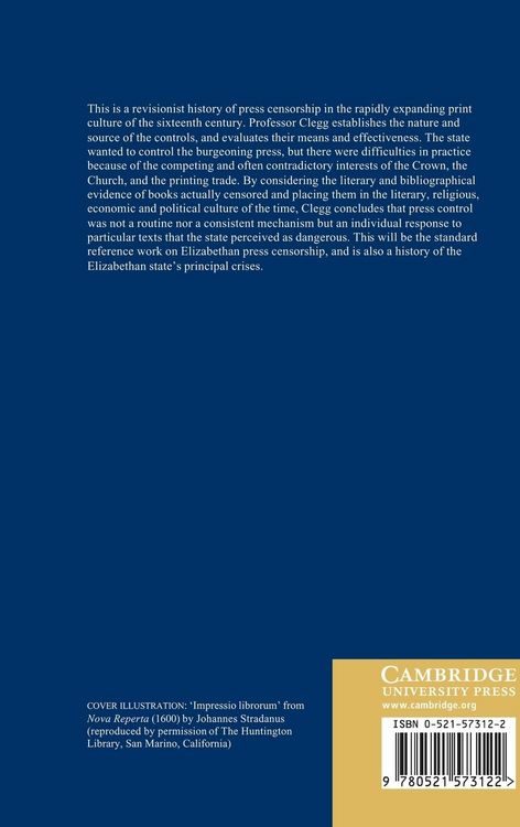 Produktbild: Press Censorship in Elizabethan England