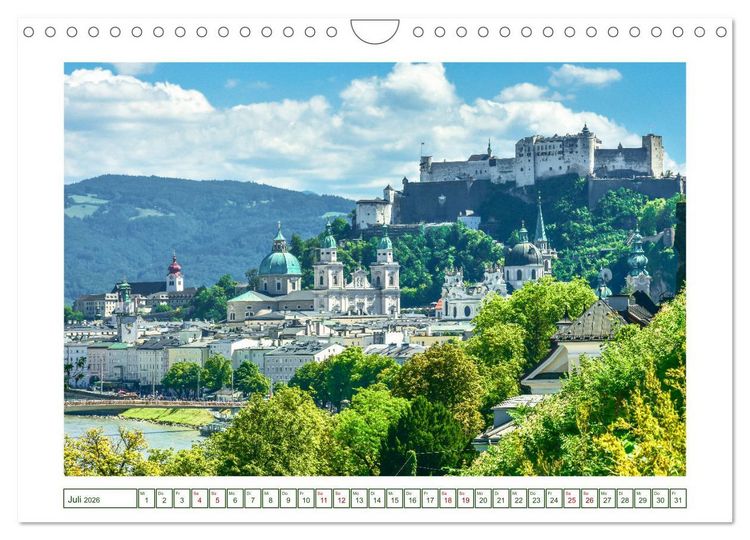 Produktbild: Salzburg - Die romantische Mozartstadt (Wandkalender 2026 DIN A4 quer), CALVENDO Monatskalender