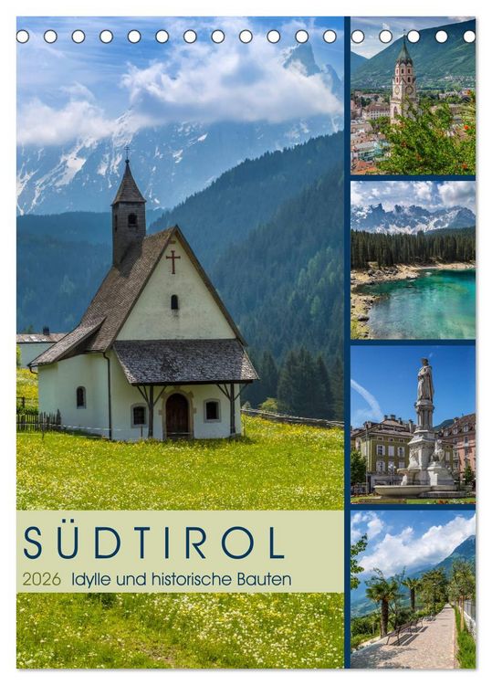 Produktbild: S&Uuml;DTIROL Idylle und historische Bauten (Tischkalender 2026 DIN A5 hoch), CALVENDO Monatskalender