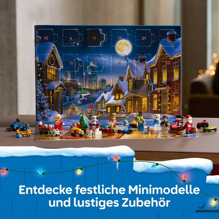 Produktbild: LEGO City 60475 Adventskalender 2025, Kinder Geschenk, Spielzeug ab 5