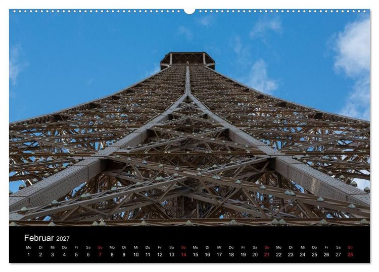 Produktbild: Eiffel Tower &ndash; Tour Eiffel &ndash; Eiffelturm &ndash; Paris 2027 (Wandkalender 2027 DIN A2 quer), CALVENDO Monatskalender