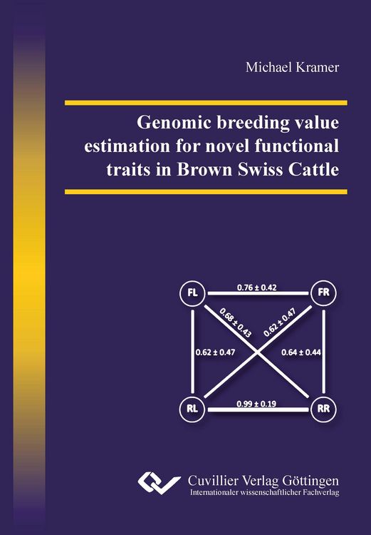 Produktbild: Genomic breeding value estimation for novel functional traits in Brown Swiss Cattle