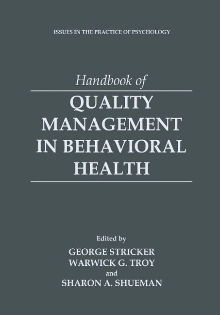 Produktbild: Handbook of Quality Management in Behavioral Health