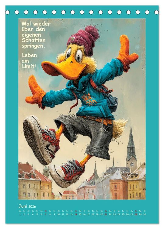 Produktbild: Quack Attacke. Enten au&szlig;er Kontrolle (Tischkalender 2026 DIN A5 hoch), CALVENDO Monatskalender