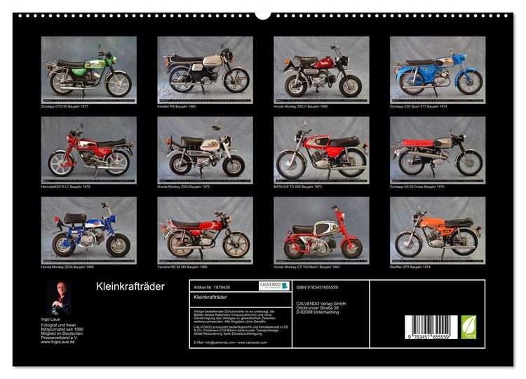 Produktbild: Kleinkraftr&auml;der (hochwertiger Premium Wandkalender 2026 DIN A2 quer), Kunstdruck in Hochglanz