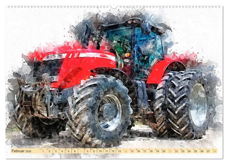 Produktbild: Traktoren - malerische Kraftpakete in der Landwirtschaft (Wandkalender 2026 DIN A2 quer), CALVENDO Monatskalender
