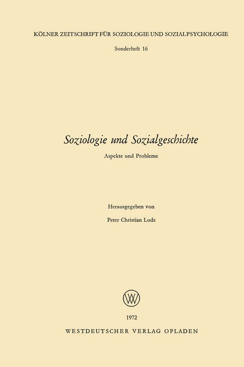 Produktbild: Soziologie und Sozialgeschichte