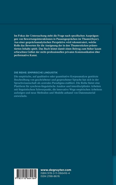 Produktbild: Bewertungsinteraktionen in der Theaterpause