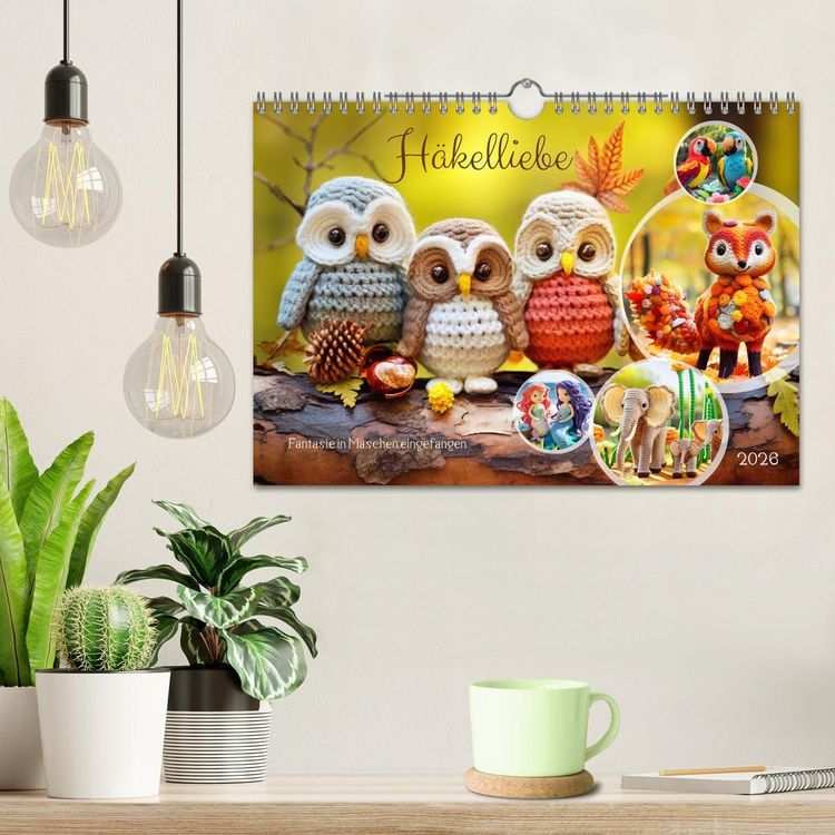 Produktbild: H&auml;kelliebe - Fantasie in Maschen einfangen (Wandkalender 2026 DIN A4 quer), CALVENDO Monatskalender