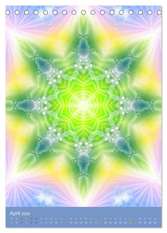 Produktbild: Lichtvolle Mandalas (Tischkalender 2026 DIN A5 hoch), CALVENDO Monatskalender