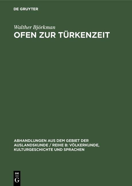 Produktbild: Ofen zur T&uuml;rkenzeit