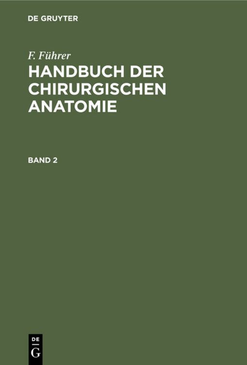Produktbild: Handbuch der chirurgischen Anatomie. Band 2