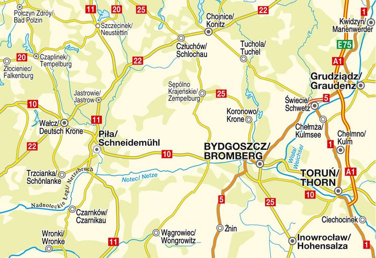 Produktbild: H&ouml;fer Stra&szlig;enkarte PL 004 Polen - S&uuml;dliches Pommern 1:200.000