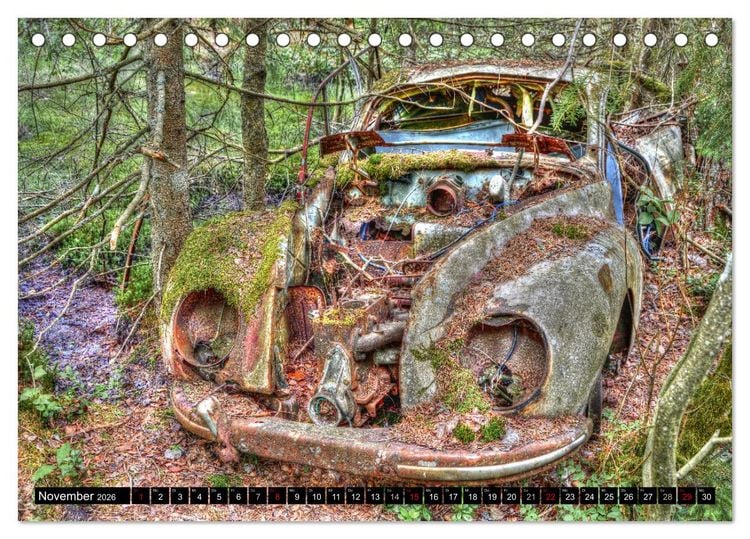 Produktbild: Autofriedhof Ryd (Tischkalender 2026 DIN A5 quer), CALVENDO Monatskalender