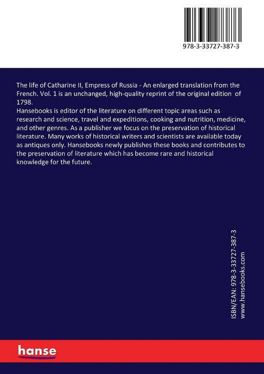 Produktbild: The life of Catharine II, Empress of Russia