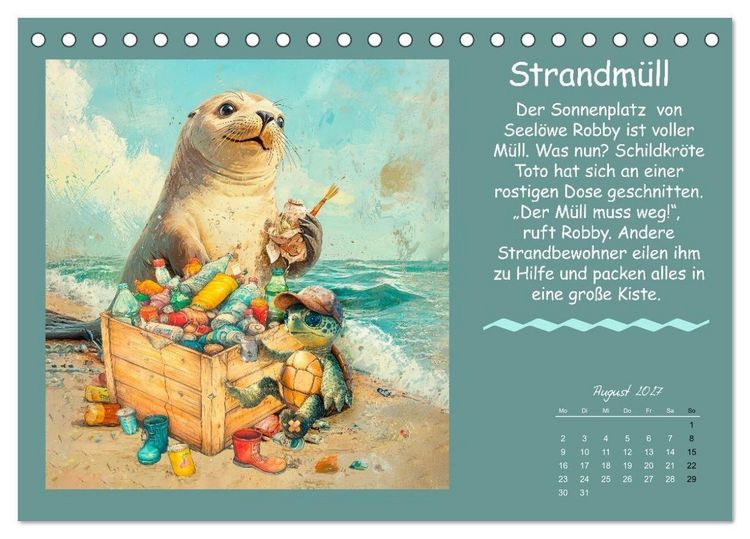 Produktbild: Kleine Tiere - Lustige Abenteuer (Tischkalender 2027 DIN A5 quer), CALVENDO Monatskalender