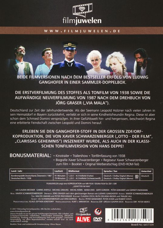 Produktbild: Gewitter im Mai - Die Ganghofer Verfilmungen - Sammelbox 8 [2 DVDs]