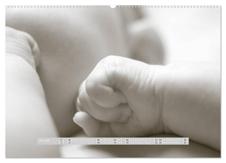 Produktbild: ...so winzig - Babykalender (hochwertiger Premium Wandkalender 2026 DIN A2 quer), Kunstdruck in Hochglanz