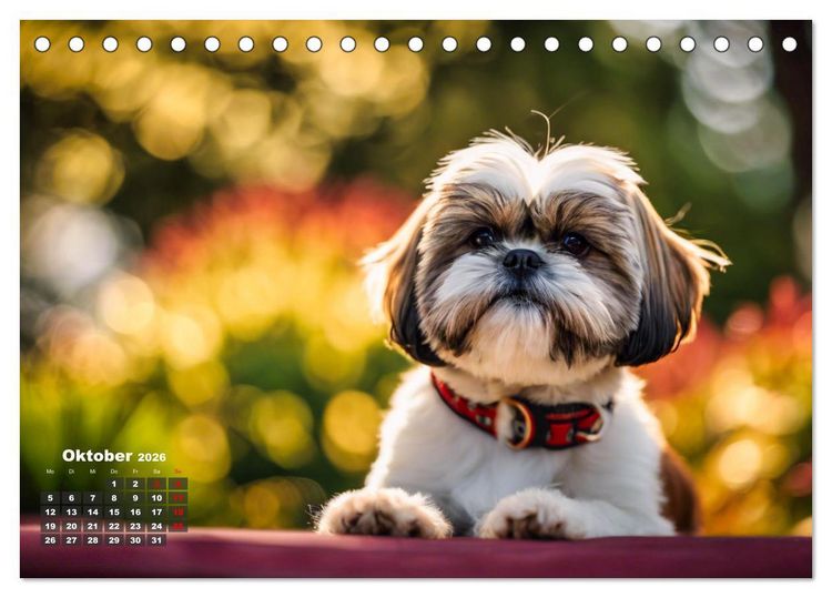 Produktbild: Shih Tzu - der wuschelige Hund aus Tibet (Tischkalender 2026 DIN A5 quer), CALVENDO Monatskalender