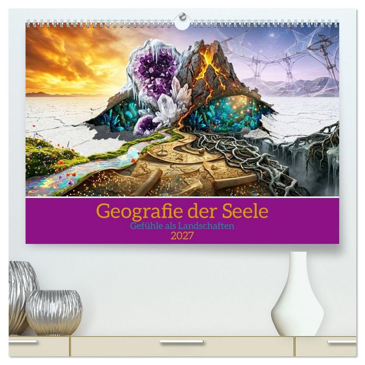 Produktbild: Geografie der Seele - Gef&uuml;hle als Landschaften (hochwertiger Premium Wandkalender 2027 DIN A2 quer), Kunstdruck in Hochglanz