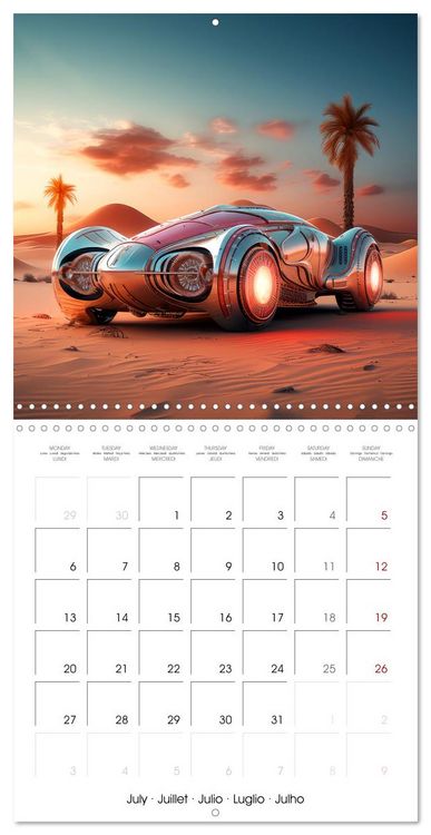 Produktbild: Fantasy desert cars (Wall Calendar 2026 12 &times; 12 Inch) CALVENDO 12 Month Wall Calendar