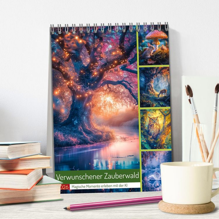 Produktbild: Verwunschener Zauberwald (Tischkalender 2026 DIN A5 hoch), CALVENDO Monatskalender