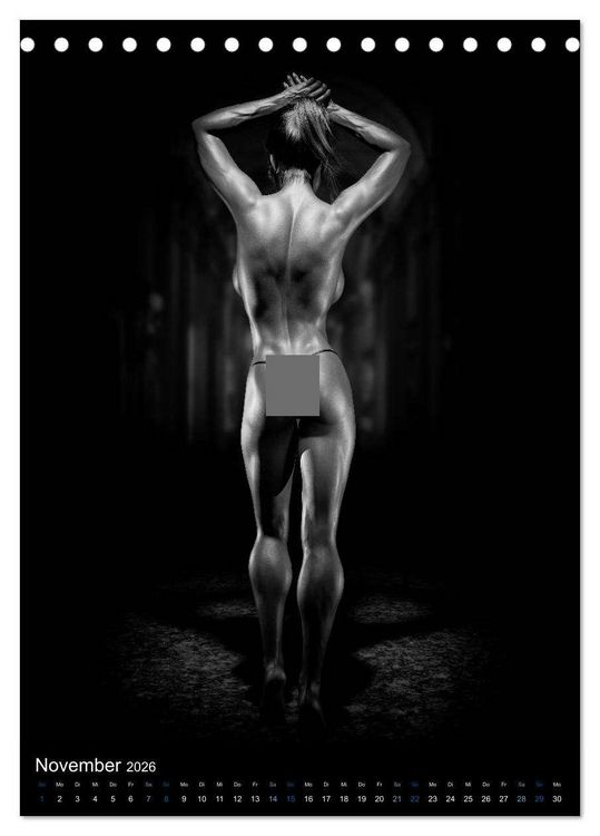 Produktbild: Kraft-Akt - Fitnessgirls in erotischen Abbildungen (Tischkalender 2026 DIN A5 hoch), CALVENDO Monatskalender