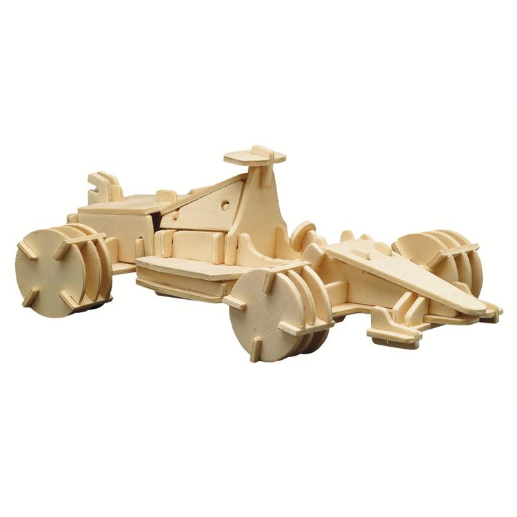 Produktbild: PEBARO 850/8 - Holzbausatz Rennwagen II, 87 Teile, Holzkonstruktion zum Zusammenstecken