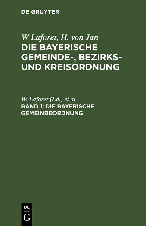Produktbild: Die Bayerische Gemeindeordnung