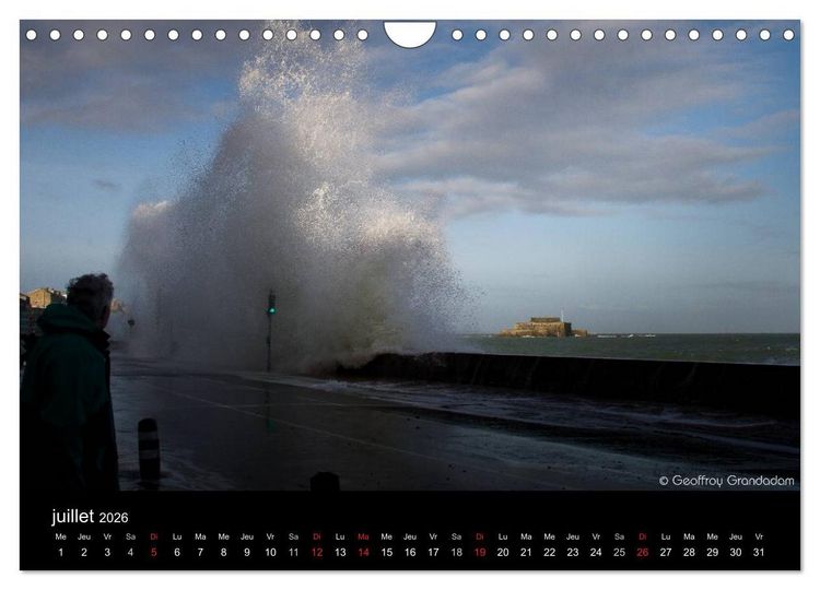 Produktbild: GRANDES MAR&Eacute;ES &Agrave; SAINT-MALO (Calendrier mural 2026 DIN A4 vertical), CALVENDO calendrier mensuel