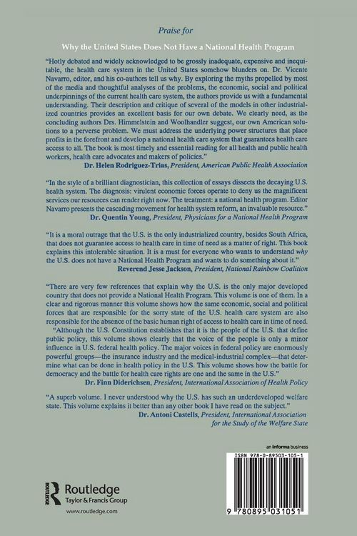 Produktbild: Why the United States Does Not Have a National Health Program