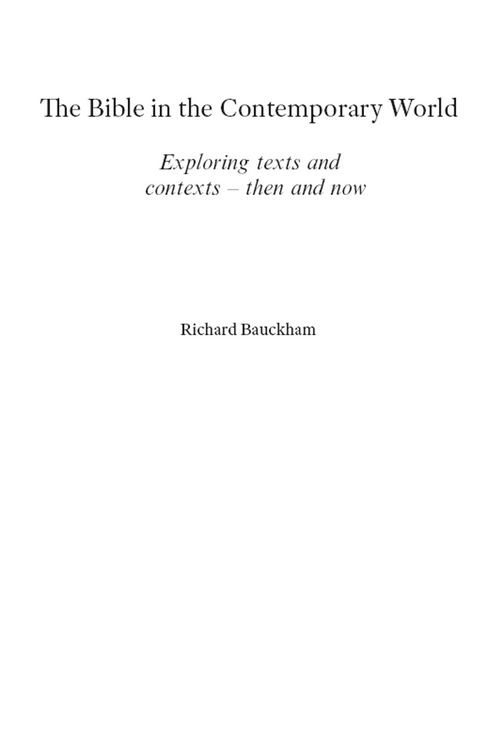 Produktbild: The Bible in the Contemporary World
