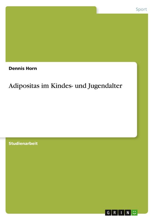 Produktbild: Adipositas im Kindes- und Jugendalter