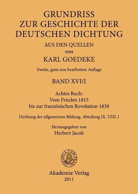 Produktbild: Achtes Buch: Vom Frieden 1815 bis zur franz&ouml;sischen Revolution 1830