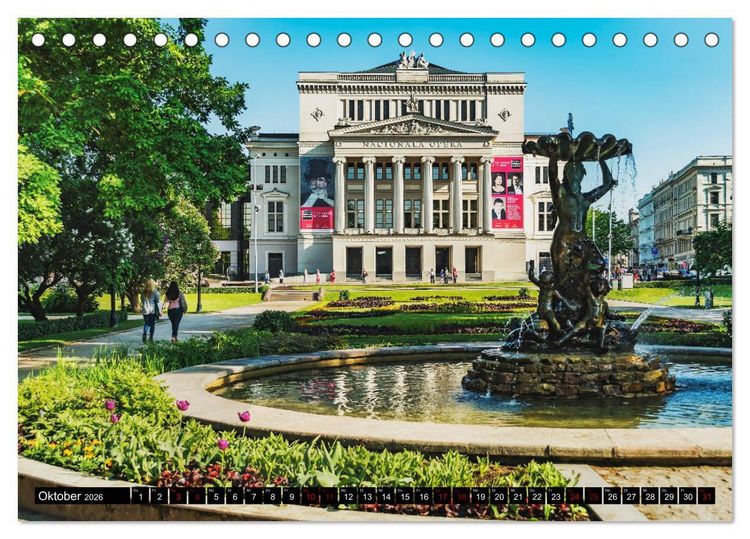 Produktbild: Ein Wochenende in Riga (Tischkalender 2026 DIN A5 quer), CALVENDO Monatskalender