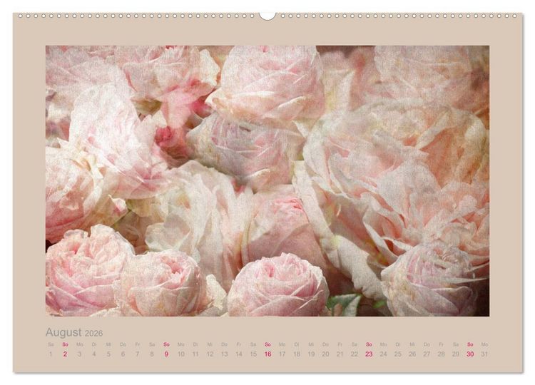 Produktbild: Romantische Rosen (Wandkalender 2026 DIN A2 quer), CALVENDO Monatskalender