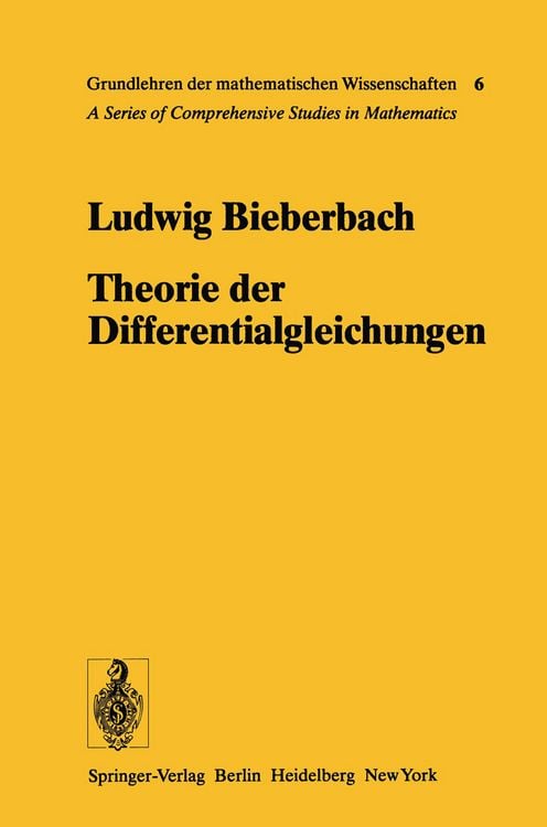Produktbild: Theorie der Differentialgleichungen