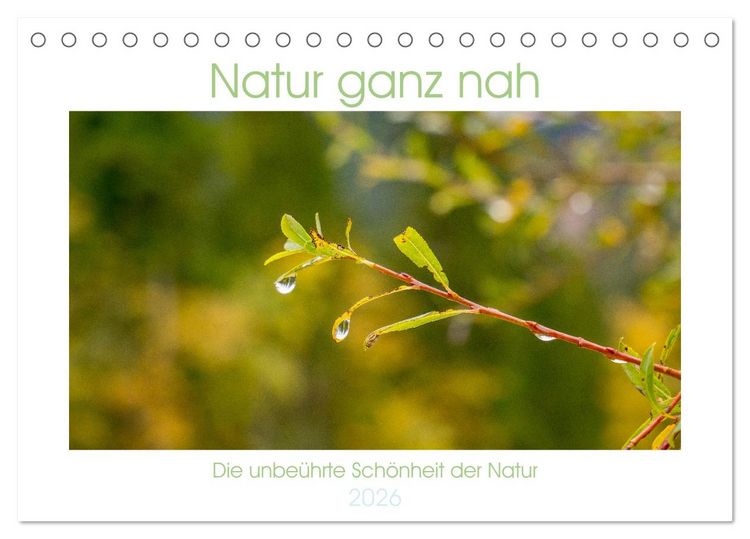 Produktbild: Natur hautnah Kalender (Tischkalender 2026 DIN A5 quer), CALVENDO Monatskalender