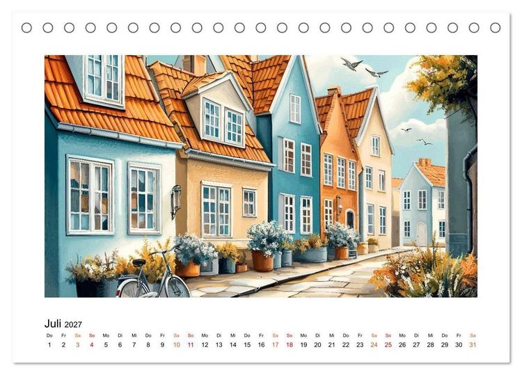 Produktbild: D&auml;nemark - Wind, Meer und stille Orte (Tischkalender 2027 DIN A5 quer), CALVENDO Monatskalender