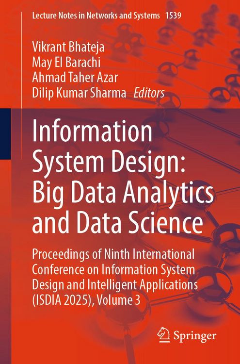 Produktbild: Information System Design: Big Data Analytics and Data Science