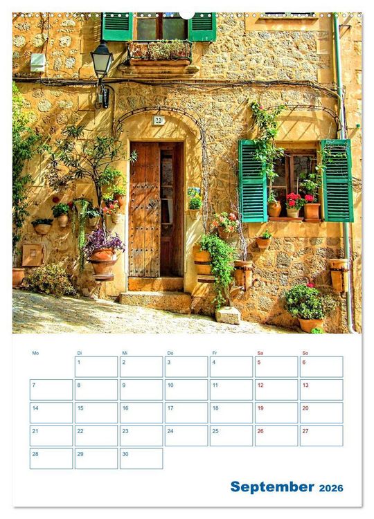Produktbild: S&oacute;ller auf Mallorca &ndash; Terminplaner (hochwertiger Premium Wandkalender 2026 DIN A2 hoch), Kunstdruck in Hochglanz
