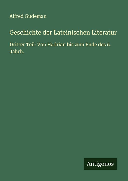 Produktbild: Geschichte der Lateinischen Literatur