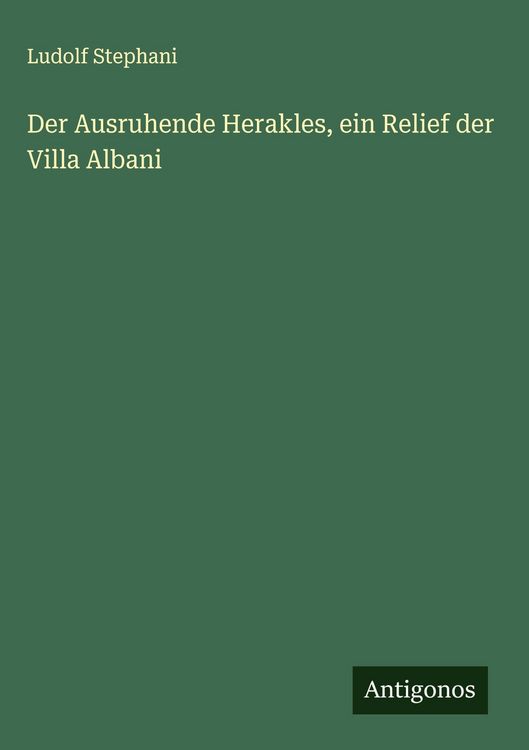 Produktbild: Der Ausruhende Herakles, ein Relief der Villa Albani