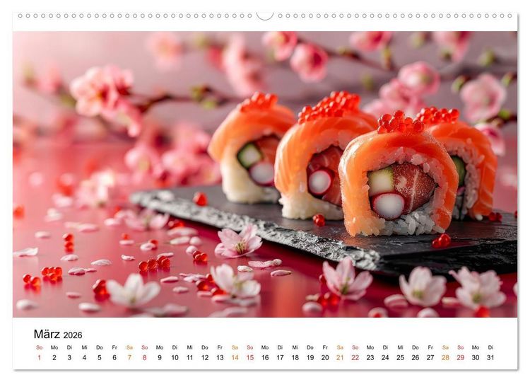 Produktbild: Sushi f&uuml;r Gourmets (Wandkalender 2026 DIN A2 quer), CALVENDO Monatskalender