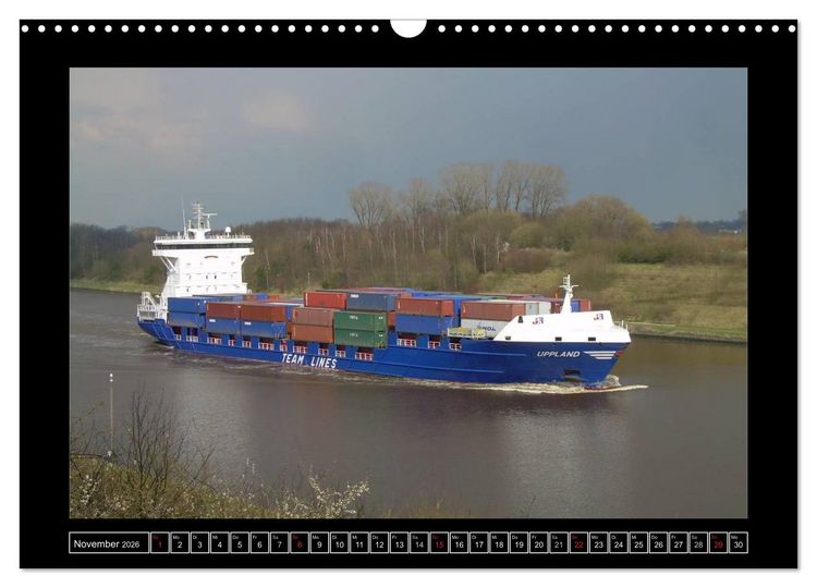 Produktbild: Containerschiffe (Wandkalender 2026 DIN A3 quer), CALVENDO Monatskalender