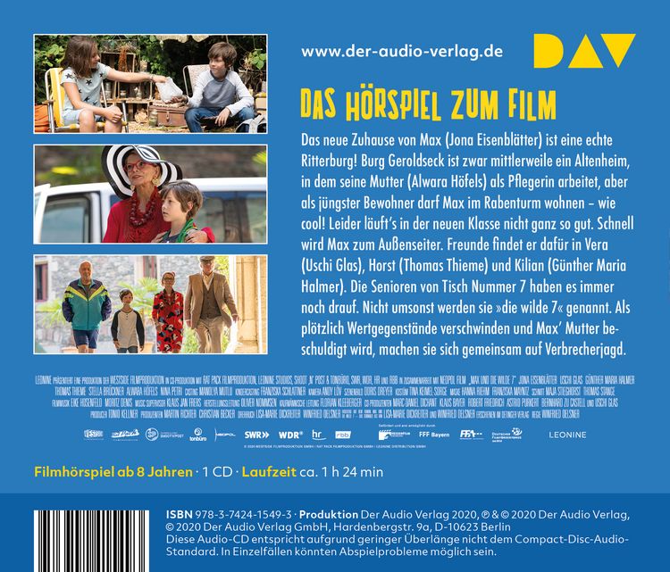 Produktbild: Max und die wilde 7 &ndash; Das Original-H&ouml;rspiel zum Film